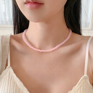 Pastel Round Gemstone Necklace Collection