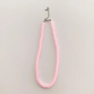 Pastel Round Gemstone Necklace Collection