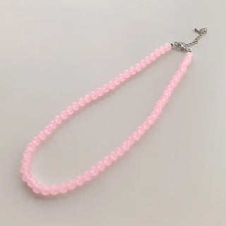 Pastel Round Gemstone Necklace Collection