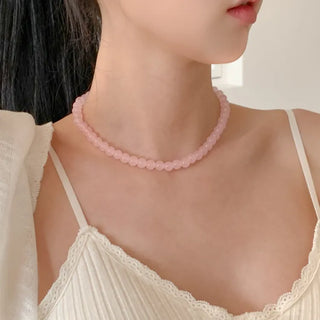 Pastel Round Gemstone Necklace Collection