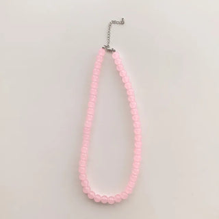 Pastel Round Gemstone Necklace Collection
