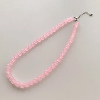 Pastel Round Gemstone Necklace Collection