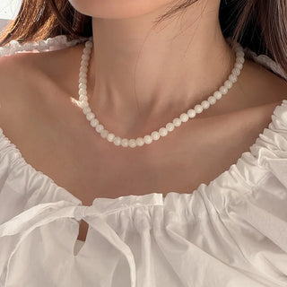 Pastel Round Gemstone Necklace Collection