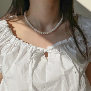 Pastel Round Gemstone Necklace Collection