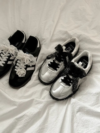 Pointed Lace Sneaker Laces See-through Shoe Decorating Straps