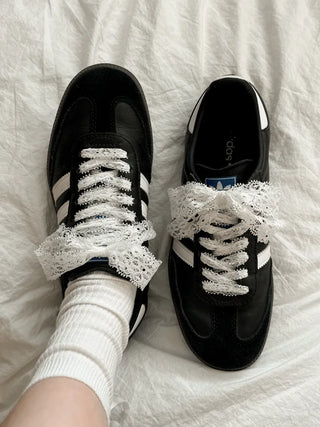 Pointed Lace Sneaker Laces See-through Shoe Decorating Straps