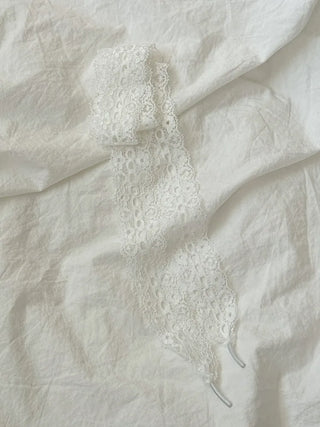 Pointed Lace Sneaker Laces See-through Shoe Decorating Straps