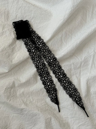 Pointed Lace Sneaker Laces See-through Shoe Decorating Straps