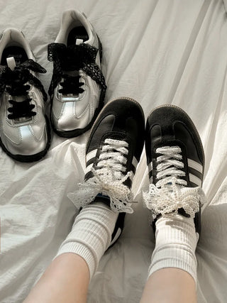 Pointed Lace Sneaker Laces See-through Shoe Decorating Straps