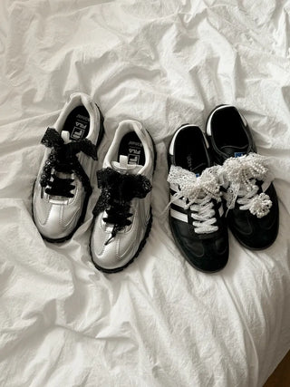 Pointed Lace Sneaker Laces See-through Shoe Decorating Straps