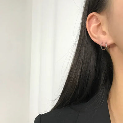 Silver Daily Ring Earrings