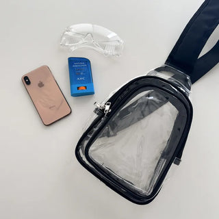 Kazumi Transparent Waterproof PVC Crossbody Bag