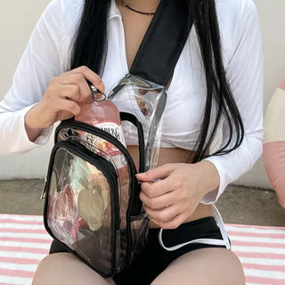 Kazumi Transparent Waterproof PVC Crossbody Bag