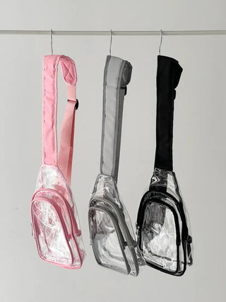 Kazumi Transparent Waterproof PVC Crossbody Bag