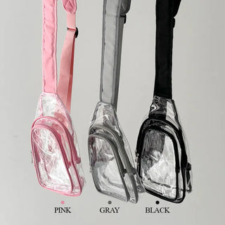 Kazumi Transparent Waterproof PVC Crossbody Bag
