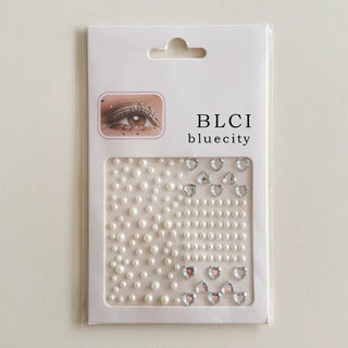 Face Beads Festival Glitter Heart Cubic Sticker