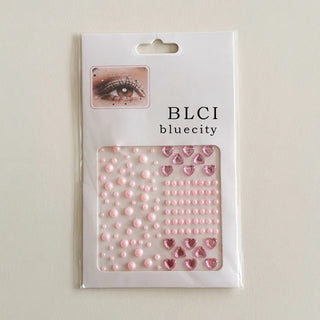 Face Beads Festival Glitter Heart Cubic Sticker