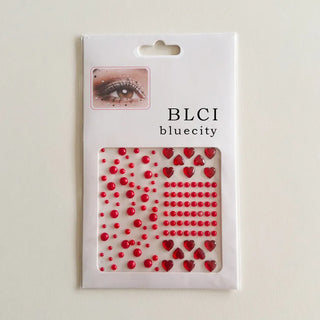 Face Beads Festival Glitter Heart Cubic Sticker