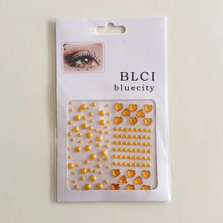 Face Beads Festival Glitter Heart Cubic Sticker
