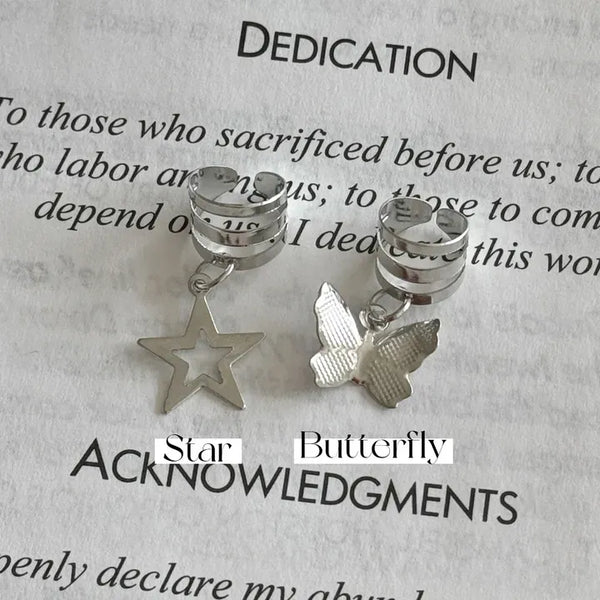Fly Star Silver Hair Cuff Disco Pin Hair Pin 2 Types