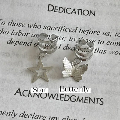 Fly Star Silver Hair Cuff Disco Pin Hair Pin 2 Types