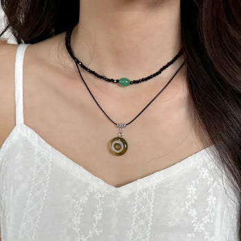 Amekaji Vintage Gemstone Knot Necklace Collection