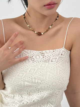 Amekaji Vintage Gemstone Knot Necklace Collection