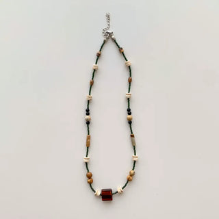 Amekaji Vintage Gemstone Knot Necklace Collection