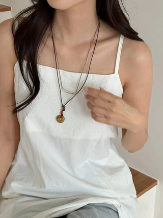 Amekaji Vintage Gemstone Knot Necklace Collection