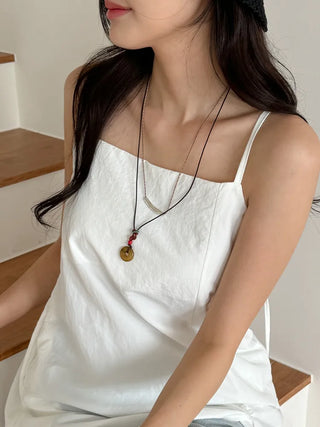 Amekaji Vintage Gemstone Knot Necklace Collection