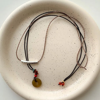 Amekaji Vintage Gemstone Knot Necklace Collection