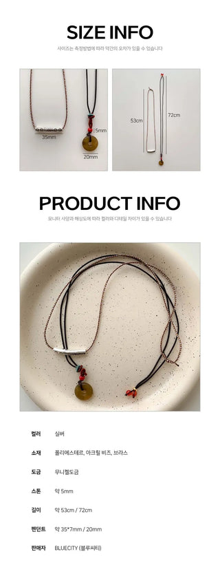 Amekaji Vintage Gemstone Knot Necklace Collection