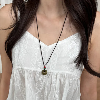 Amekaji Vintage Gemstone Knot Necklace Collection