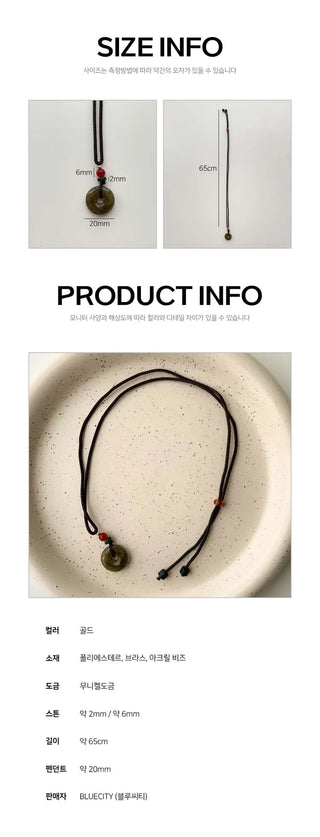Amekaji Vintage Gemstone Knot Necklace Collection