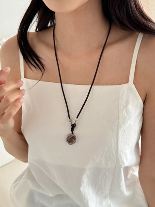 Amekaji Vintage Gemstone Knot Necklace Collection