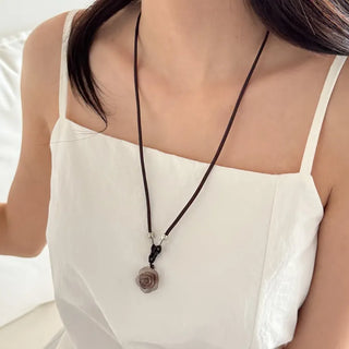 Amekaji Vintage Gemstone Knot Necklace Collection
