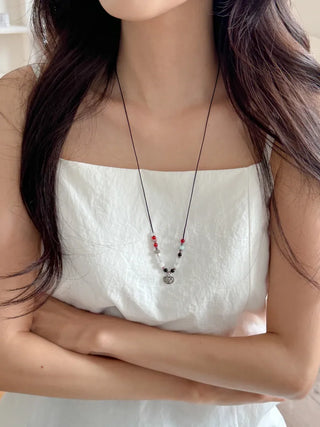 Amekaji Vintage Gemstone Knot Necklace Collection
