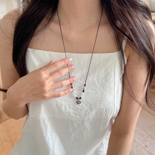 Amekaji Vintage Gemstone Knot Necklace Collection