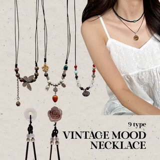 Amekaji Vintage Gemstone Knot Necklace Collection