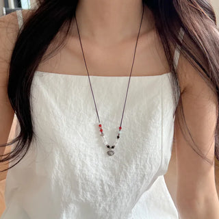 Amekaji Vintage Gemstone Knot Necklace Collection