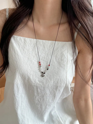 Amekaji Vintage Gemstone Knot Necklace Collection