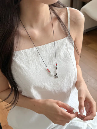 Amekaji Vintage Gemstone Knot Necklace Collection