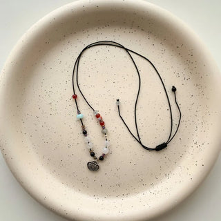 Amekaji Vintage Gemstone Knot Necklace Collection