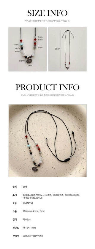 Amekaji Vintage Gemstone Knot Necklace Collection