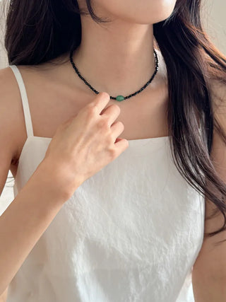 Amekaji Vintage Gemstone Knot Necklace Collection