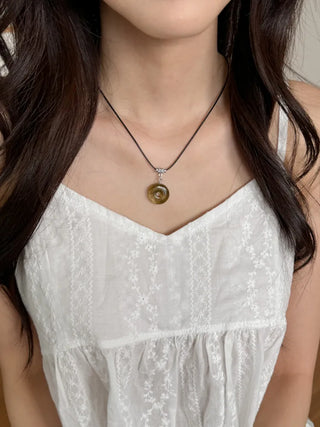 Amekaji Vintage Gemstone Knot Necklace Collection