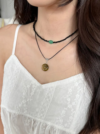 Amekaji Vintage Gemstone Knot Necklace Collection