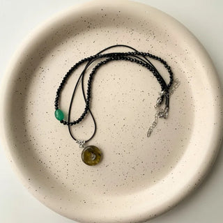 Amekaji Vintage Gemstone Knot Necklace Collection