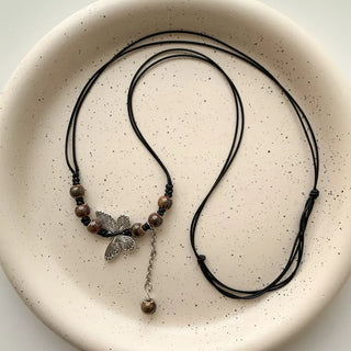 Amekaji Vintage Gemstone Knot Necklace Collection