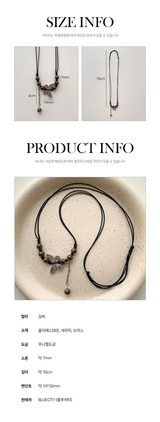 Amekaji Vintage Gemstone Knot Necklace Collection